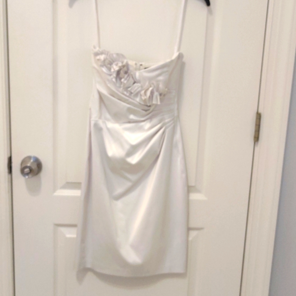 Elegant white mini dress
